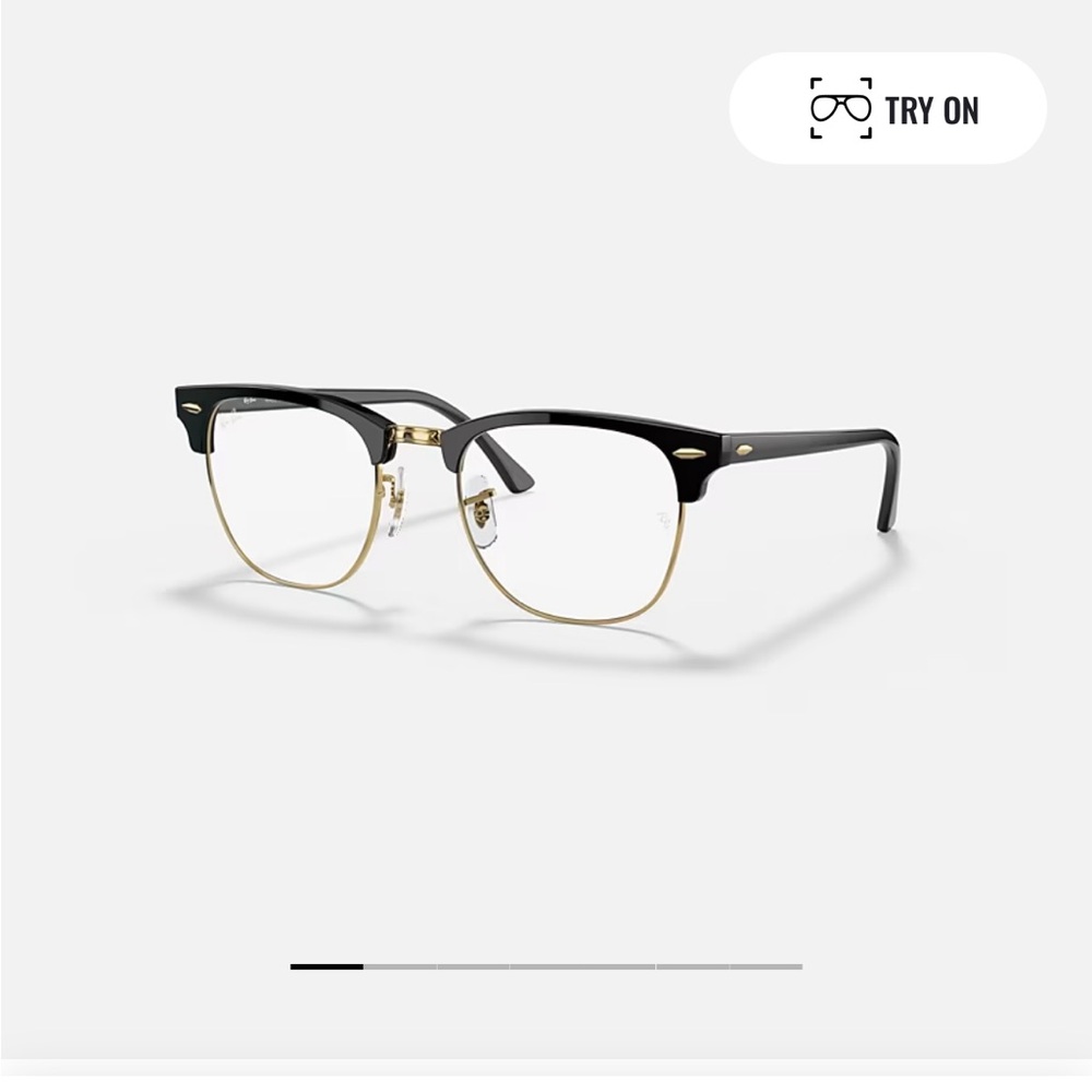 Rayban club master blue light clear glasses